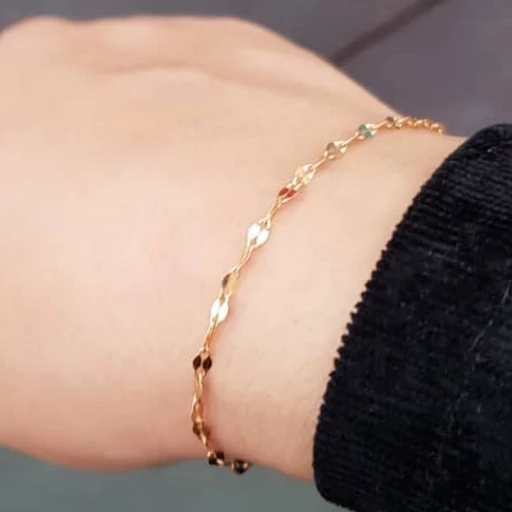 دستبند طلا زنانه  برند الماسین آذر